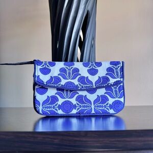 Vera Bradley Zip ID Wallet in Cobalt Tile